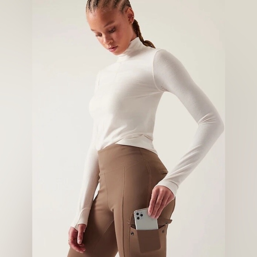 Athleta Delancey Straight Cargo Pants Rustic Beige Brown S